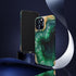 Green Geode in Watercolor - Impact Resistant Phone Case